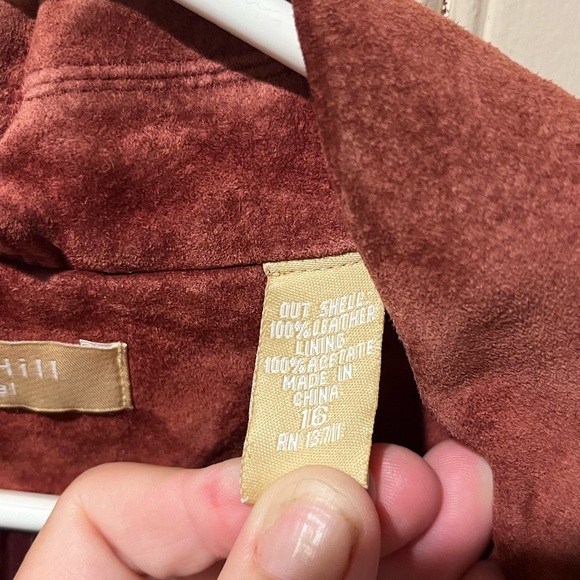 Kate Hill woman’s jacket outer shell 100% leather size 16 - Picture 4 of 14